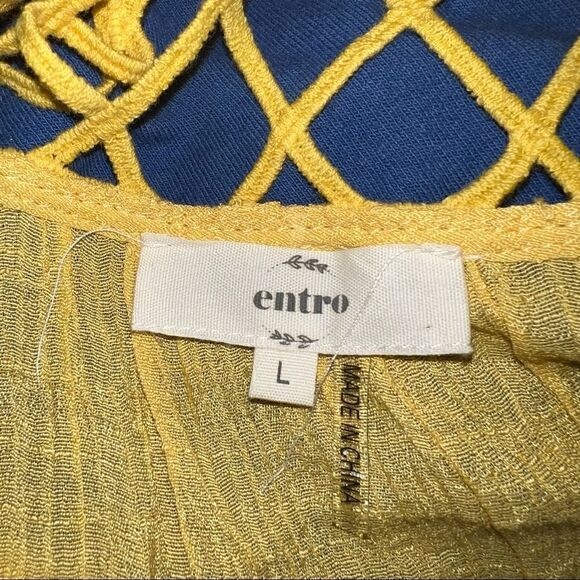 Entro Mustard Yellow tank tunic with netting in front &back - Picture 11 of 14